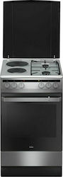 Amica Independent cu Plite pe Gaz & Electricitate Inox 508ME2.35EHZPPXV Amica Independent cu Plite pe Gaz & Electricitate Inox 508ME2.35EHZPPXV