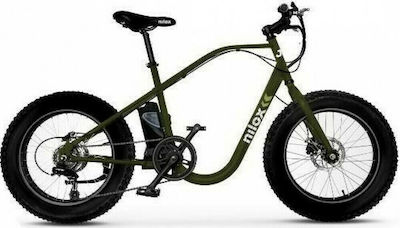 Nilox Doc J3 20" 2021 Green Electric Mountain Bike with 7 Speeds and Disc Brakes