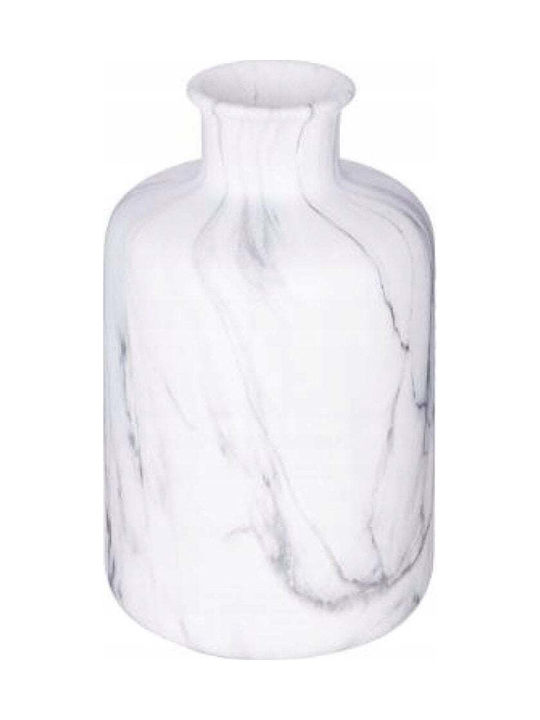 Atmosphera Decorative Marble White Vase Φ11xH17.5cm