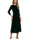 MOE M557 Midi Evening Dress Green MOE557