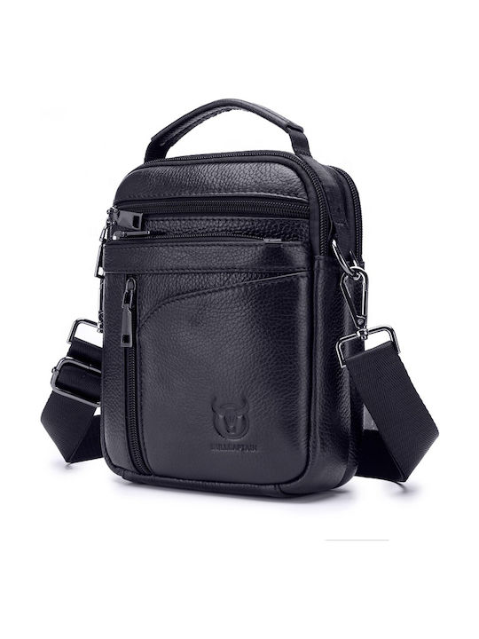 DJB 222 Leather Men's Bag Shoulder / Crossbody Black