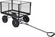 Garden Cart Towable Black 350kg Trailer Garden Cart Four-wheel with Maximum Load Weight 350kg 84x84cm.