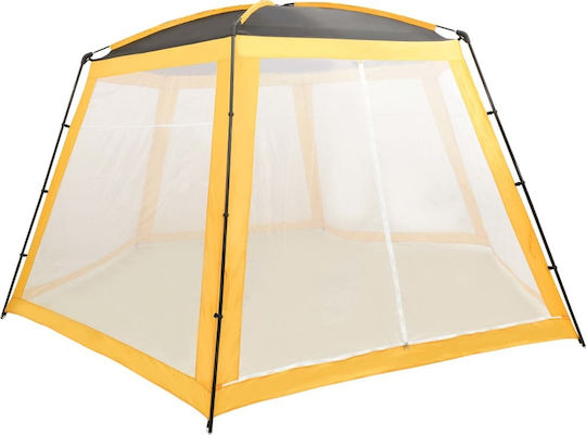 vidaXL Сенник за Басейн Υφασμάτινο Κίτρινο 590x520cm 1бр