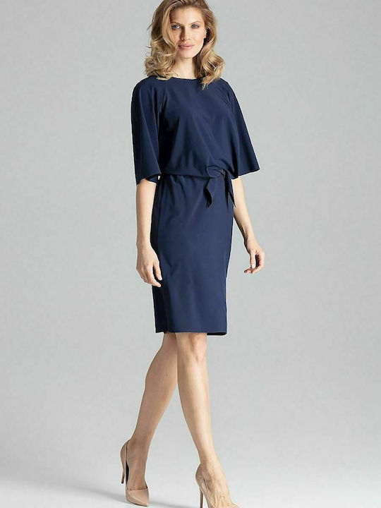 Figl M656 Midi Dress Navy Blue 129784