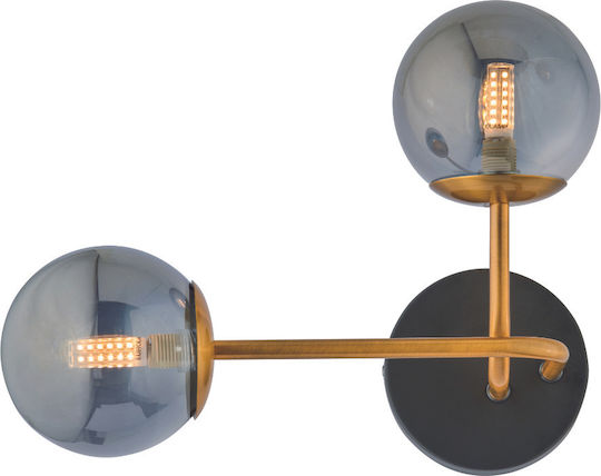 Viokef Fiore Classic Lamp Wall with Socket G9 Bronze 34x26.5x34cm