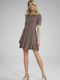 Figl M751 Mini Dress Brown 154730