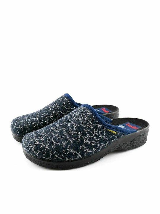 Saniflex 8316-3 Women's Slipper In Blue Colour