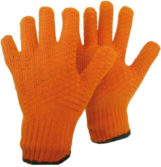 Ergo Gloves for Work Orange Silicone Coated Knitwear 1pcs