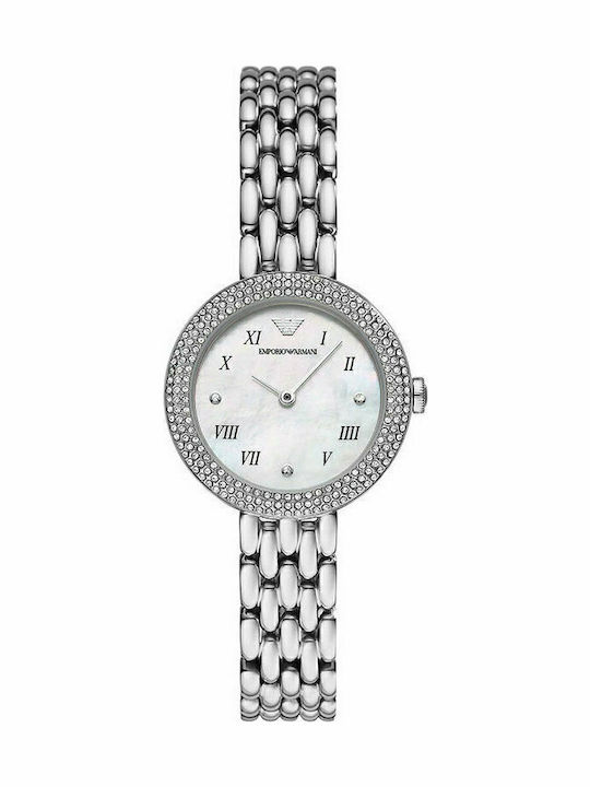 Emporio Armani Women's Watch with Silver Metal ...