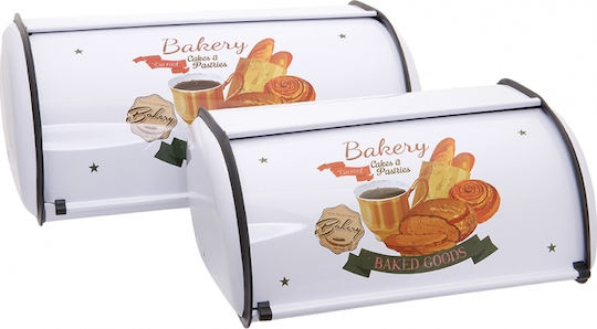 Etoile Brotkasten mit Deckel Metallisch Weiß