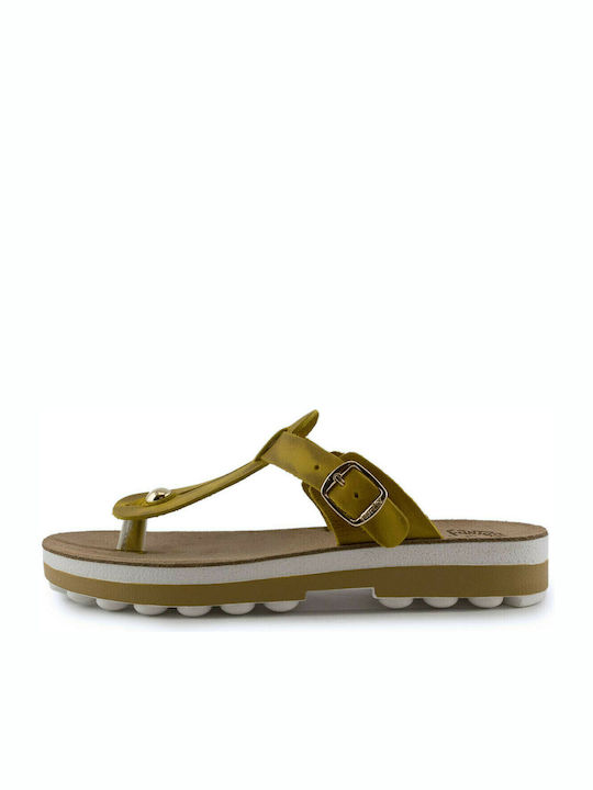 Fantasy Sandals Mirabella Women's Flat Sandals in Yellow Color