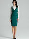 Lenitif L039 Midi Dress Green