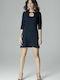 Lenitif L001 Mini Dress Navy Blue