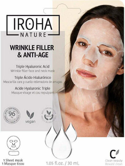 Iroha Nature Triple Hyaluronic Acid Wrinkle Filler & Anti-Age Sheet Mask 30ml