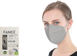 Famex Disposable Protective Mask FFP2 Particle Filtering Half NR Gray 10pcs