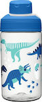 Camelbak Chute Mag Kinder Trinkflasche Dinosaurier Kunststoff Blau 400ml