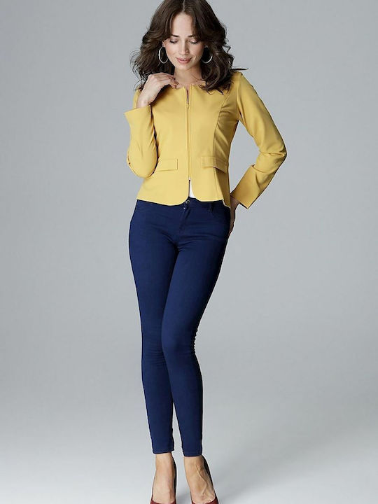 Lenitif L008 Short Women's Blazer Yellow