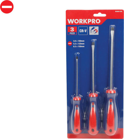 WorkPro Set 3 Magnetice Șurubelnițe