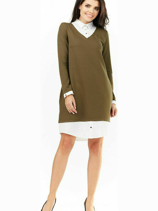 Infinite You Mini Kleid Khaki