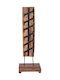 vidaXL Free Standing Wooden Wine Rack for 6 Bottles Brown-Black 35x35x100cm