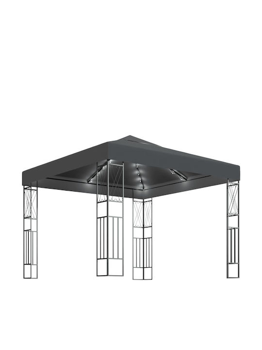 vidaXL Garden Freestanding Gazebo with LED Ligh...