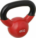 Kettlebell Βινυλίου 4kg Κόκκινο