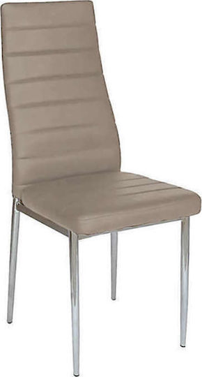 Καρέκλα Τραπεζαρίας Aliana 41x50x96εκ. Cappuccino / Silver