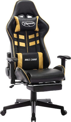 vidaXL 20512 Gaming Chair with Adjustable Arms and Footrest Gold