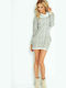 Numoco Mini Dress Turtleneck Gray