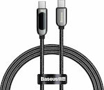 Baseus Display Geflochten USB 2.0 Kabel USB-C männlich - USB-C 100W Schwarz 1m (CATSK-B01)