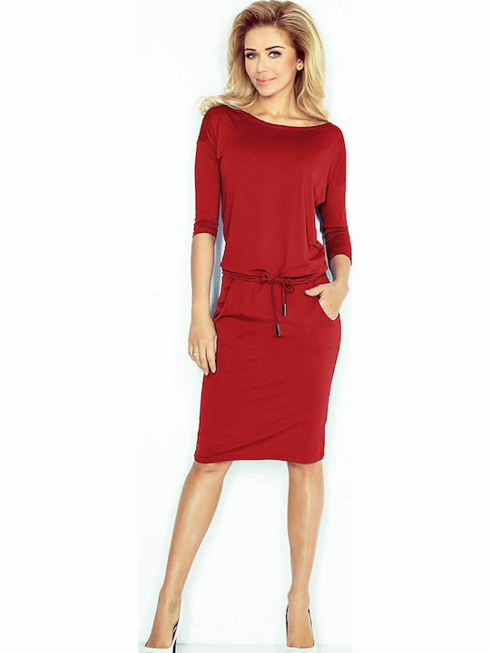 Numoco Sommer Midi Kleid Rot