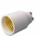Steckdosenadapter von GU10 zu E27 in Weiß Farbe Set 1Stück 44059