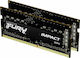 Kingston Fury Impact 16GB DDR4 RAM με 2 Modules (2x8GB) και Ταχύτητα 2666 για Laptop