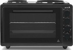 Arielli AO-3642BL Electric Countertop Oven 42lt with 2 Burners Black