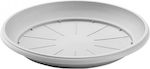 Plastona No 412 Round Plate Pot White 12x12cm