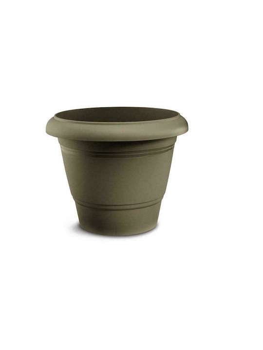 Atmosphera Festone Plastic Flower Pot Brown 24x24x20cm