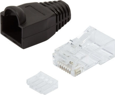 LogiLink Plug Connector Cat.6 RJ45 Unshielded Black 100τμχ