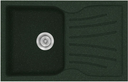 Sanitec Classic Drop-In Spüle aus Verbundgranulat B78xT50cm Granite Green