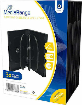 MediaRange DVD Box pentru 8 Discuri în Culoarea Negru 3buc