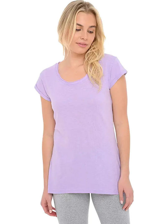 Bodymove Γυναικείο T-shirt Λιλά