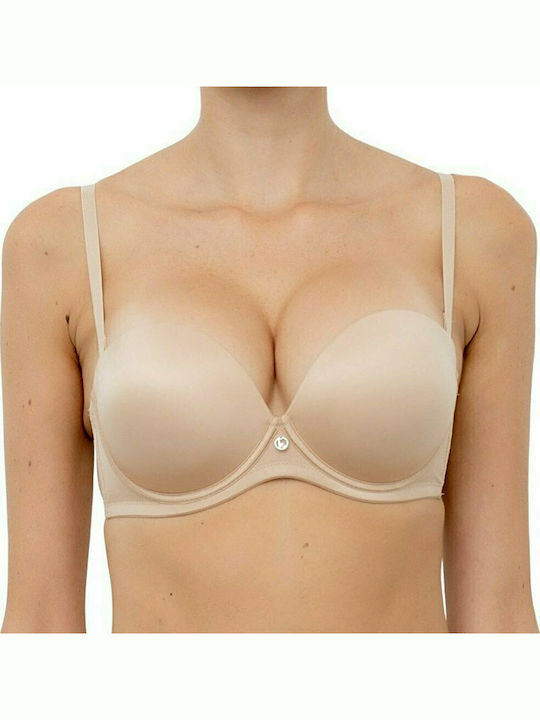 Lormar Super Бежов Сутиен Избутване с Банели Lormar Super Бежов Сутиен Избутване с Банели