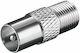 ATC Μετατροπέας Coaxial male σε F-Connector female Ασημί 1τμχ 03.003.0025