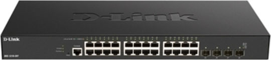 D-Link DXS-1210-28T Managed L2 Switch with 24 Gigabit (1Gbps) Ethernet Ports and 4 SFP Ports