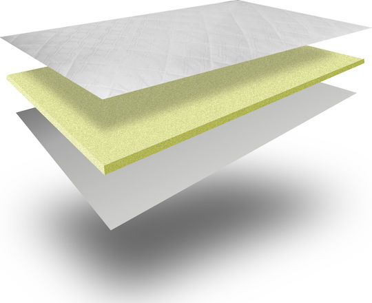 Ypnos Топ Матрак Fast Memory Foam Едноспален Мемори Пяна с Ластици За Фиксиране 90x190x4см