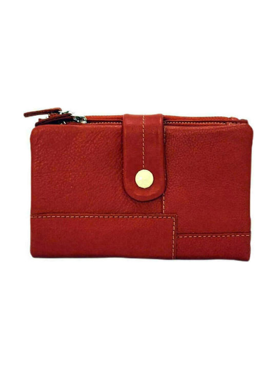 Women's Wallet made of Genuine Leather of Excellent Quality in Red