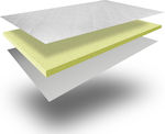 Ypnos Mattress Topper Fast Memory Foam Super Double Foam with Removable Cover & Elastic Straps 160x200x6cm