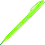 Pentel Brush Sign Pen Design Marker 1mm Light Green