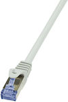 LogiLink S/FTP Cat.6a Cable 0.25m Γκρι