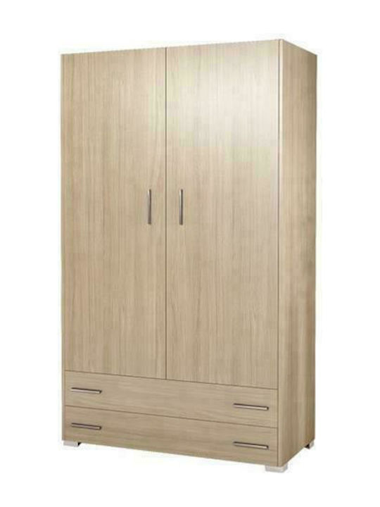 Doppeltür Kleiderschrank Ν2 Oak 105x50x180cm