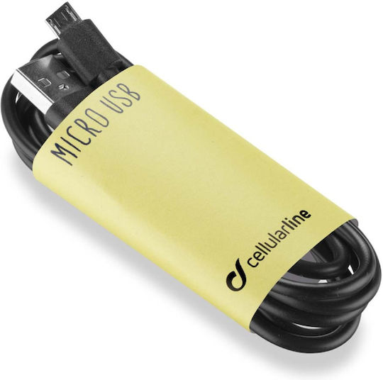 Cellular Line Редовна USB 2.0 до микро USB кабел Черен 0.9м (TAUSBDATA90CMMUSBK) 1бр